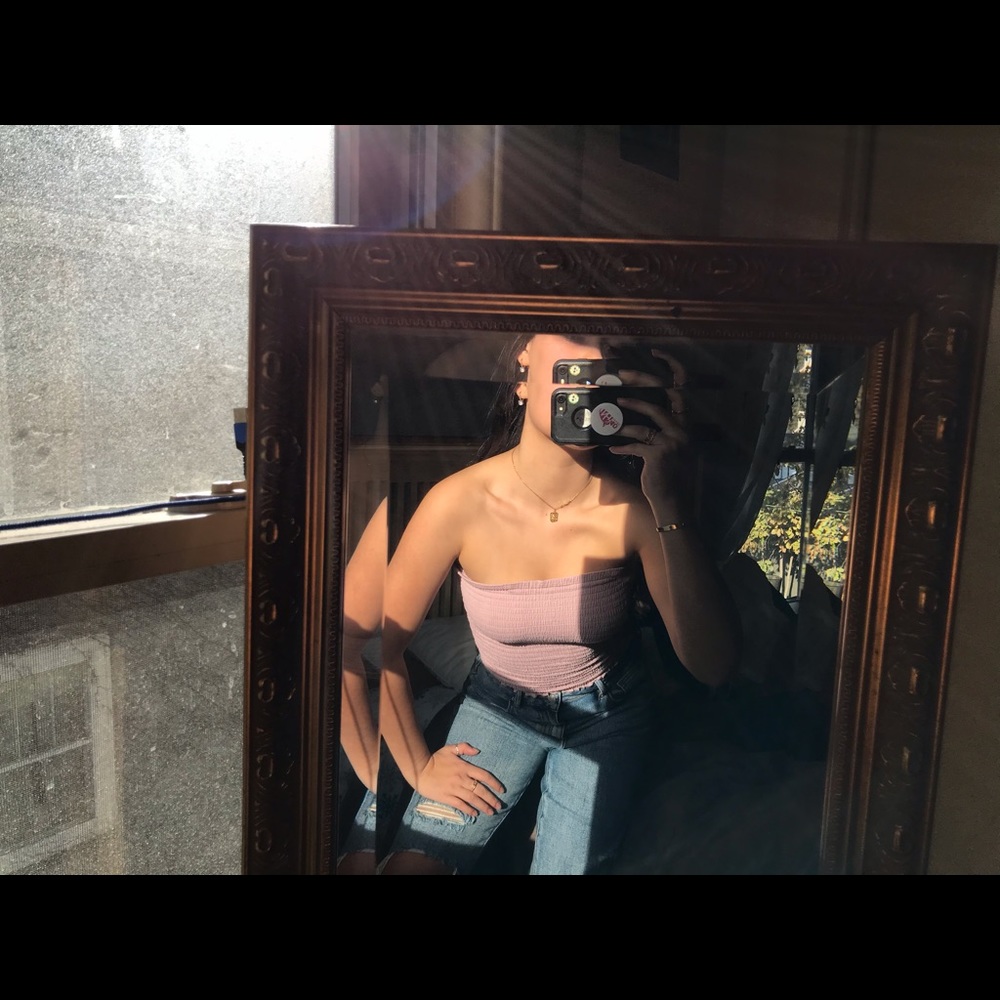 Cute Plain Pink Tube Top